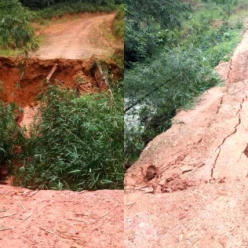 Mbigou isolée après un éboulement sur la route Lebamba